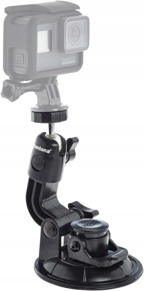DUŻY UCHWYT Z PRZYSSAWKĄ XL DO KAMER GOPRO MANTONA ZŁĄCZE 1/4"