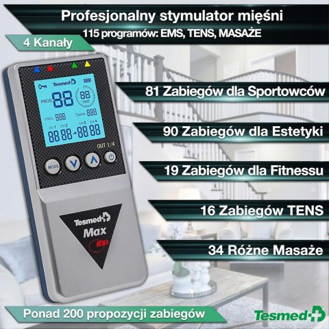 ELEKTROSTYMULATOR MIĘŚNI TESMED MAX 830 TENS
