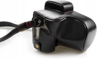 FUTERAŁ ETUI NA APARAT SKÓRZANY DO CANON EOS M50 CZARNY