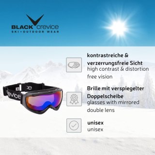 GOGLE NARCIARSKIE SNOWBOARDOWE BLACK CREVICE CZARNE