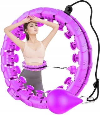 HULAHOP HULA HOP SKŁADANE Z OBCIĄŻENIEM ODCHUDZAJĄCE RÓŻOWE