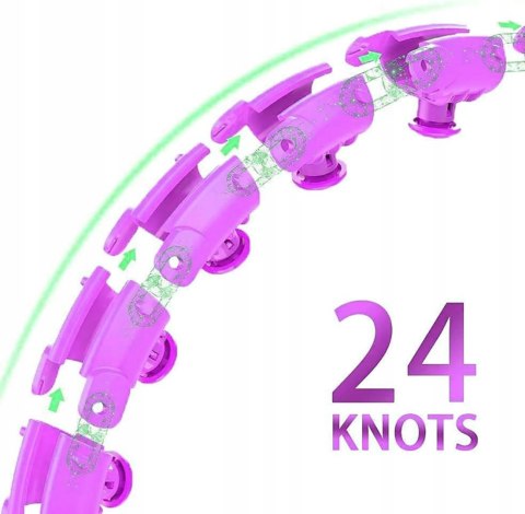 HULAHOP HULA HOP SKŁADANE Z OBCIĄŻENIEM ODCHUDZAJĄCE RÓŻOWE