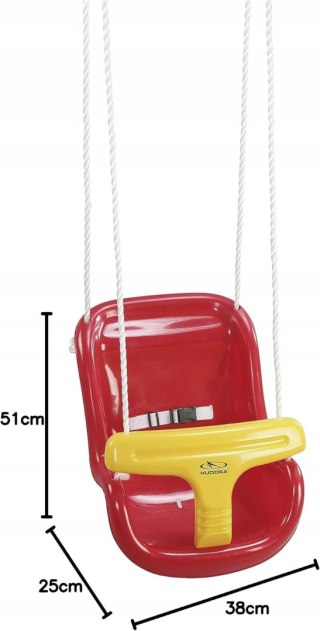 HUŚTAWKA OGRODOWA DLA NIEMOWLĄT DZIECI HUDORA Z REGULACJĄ CZERWONA