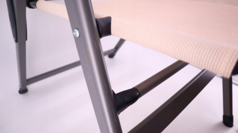 KRZESŁO OGRODOWE SKŁADANE TURYSTYCZNE FOTEL FERRINO SLIM BEŻOWE