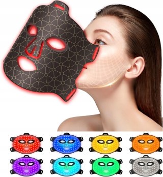 MASKA TERAPIA ŚWIETLNA LED KOMPRES PIELĘGNACJA SKÓRY DIWUEO