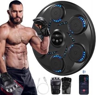 MASZYNA BOKSERSKA DO TRENINGU BOKSU Z PODŚWIETLENIEM LED + RĘKAWICE