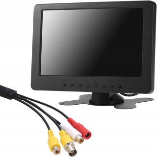 MONITOR SAMOCHODOWY DO KAMERY COFANIA 7" DECOOLER TFT LCD 16:9 1024x600