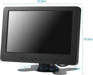 MONITOR SAMOCHODOWY DO KAMERY COFANIA 7" DECOOLER TFT LCD 16:9 1024x600
