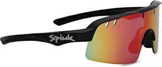 OKULARY ROWEROWE SPORTOWE SPIUK SKALA CZARNE MIRRORED RED CAT. 3