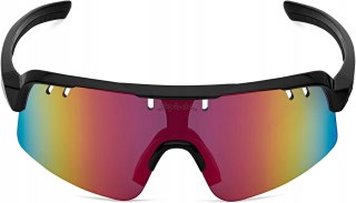OKULARY ROWEROWE SPORTOWE SPIUK SKALA CZARNE MIRRORED RED CAT. 3
