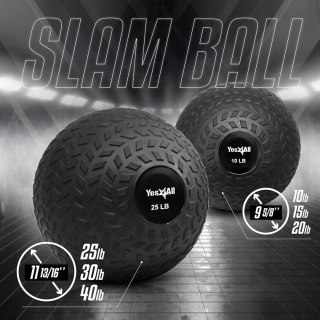 PIŁKA LEKARKA DO ĆWICZEŃ REHABILITACJI YES4ALL SLAM BALL 6,8KG 25CM