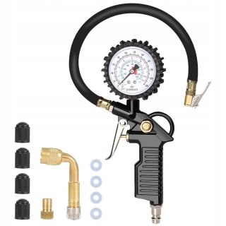 PISTOLET DO POMPOWANIA KÓŁ Z MANOMETREM 220PSI 16 BAR