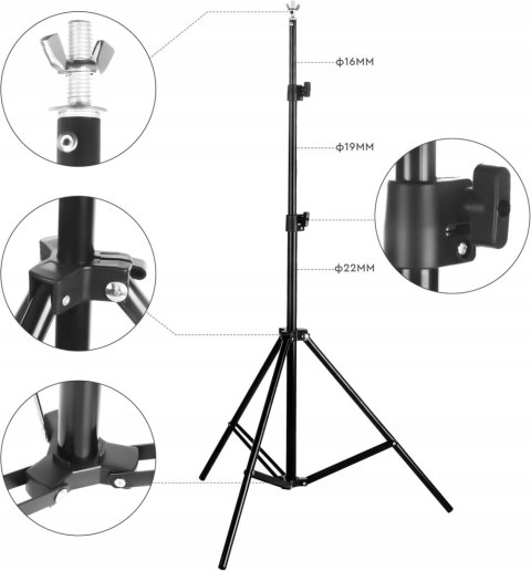 STATYW BELKA STELAŻ ZESTAW DO ZAWIESZANIA TŁA TEŁ 2x2M BDDFOTO
