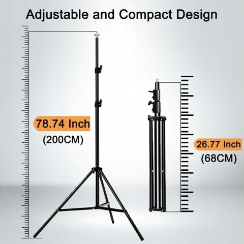 STATYW DO ZAWIESZANIA TŁA TEŁ BELKA LITERA T 150x200CM + ZIELONE TŁO 2x2M