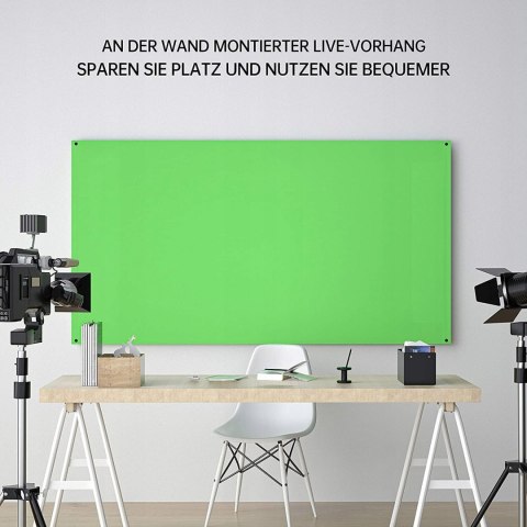 TŁO FOTOGRAFICZNE ZIELONY EKRAN PROJEKCYJNY NA STATYWIE GREEN SCREEN 70"