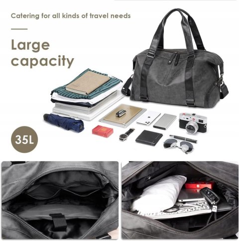 TORBA PODRÓŻNA SPORTOWA NA SIŁOWNIĘ SKÓRZANA PAHAJIM WODOODPORNA