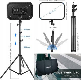 2x LAMPA STUDYJNA DIODOWA FOTOGRAFICZNA LED RGB NEEWER RGB168 2500K-8500K