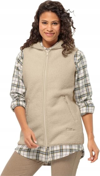 BEZRĘKAWNIK POLAROWY KAMIZELKA DAMSKA JACK WOLFSKIN HIGH CURL LONG VEST