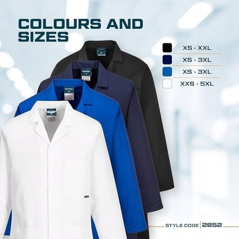 FARTUCH MĘSKI ROBOCZY PORTWEST 2852 BIAŁY R. XL