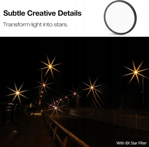 FILTR EFEKTOWY GWIAZDKOWY WALKING WAY STAR 8-PUNKTOWY 52MM