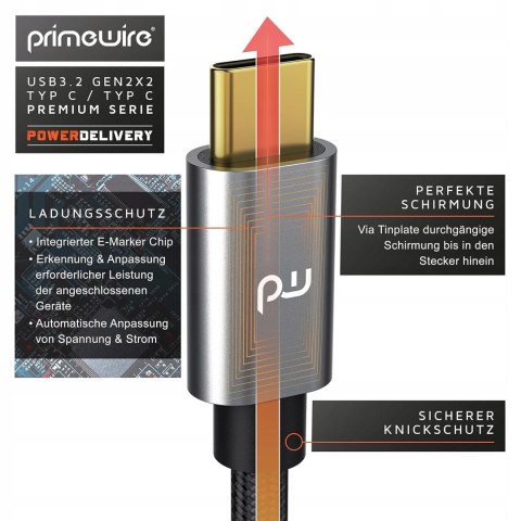 KABEL PRZEWÓD USB-C DO USB-C 100W OPLOT 2M PD 5A