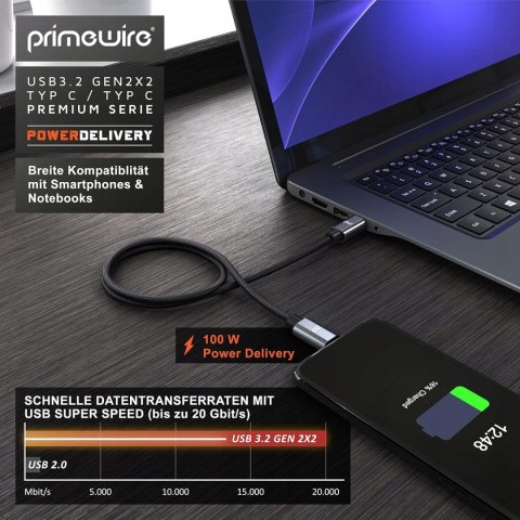 KABEL PRZEWÓD USB-C DO USB-C 100W OPLOT 2M PD 5A