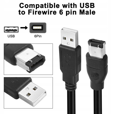 KABEL USB DO DRUKARKI USB 2.0 TYP A 6-PINOWY MEIRIYFA 1,8M