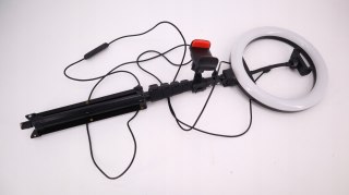 LAMPA PIERŚCIENIOWA MAKIJAŻ RING USB 10'' + STATYW UCHWYT NA TELEFON