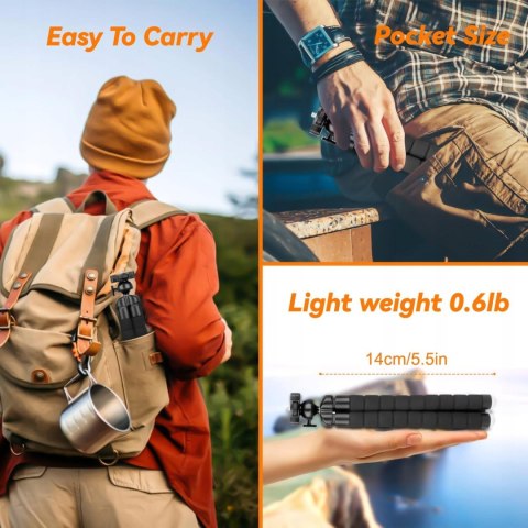 MINI STATYW TRIPOD ELASTYCZNY DO TELEFONU GOPRO APARATU