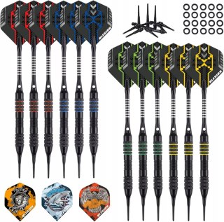 RZUTKI LOTKI DO DARTA ZESTAW 12 SZTUK + GROTY