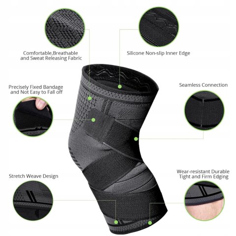 STABILIZATOR KOLANA ŚCIĄGACZ OCHRANIACZ OPASKA ACL MILAIUN R. XL
