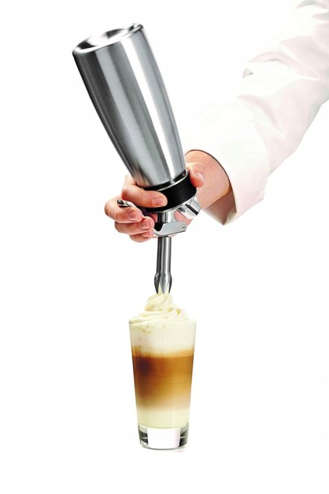 SYFON STALOWY DO BITEJ ŚMIETANY ISI REAN PROFI WHIP 500ML 0,5L