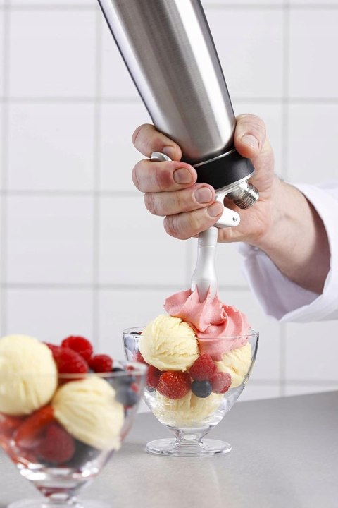SYFON STALOWY DO BITEJ ŚMIETANY ISI REAN PROFI WHIP 500ML 0,5L