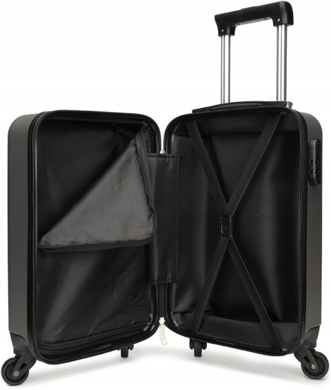 WALIZKA PODRÓŻNA KABINOWA Z ABS-U 48CM KONO 48x30x20CM SZARA