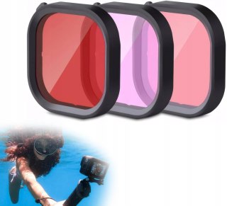 ZESTAW FILTRÓW FILTRY NURKOWE 3W1 DO GOPRO HERO 11 BLACK FLOTRUTE