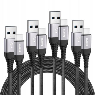 4x PRZEWÓD KABEL USB DO USB-C FAST CHARGE 4 SZTUKI