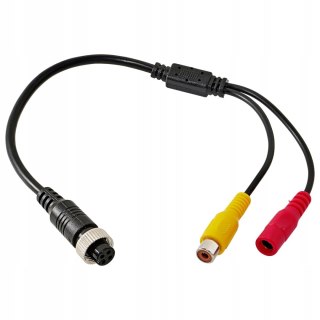 ADAPTER 4-PINOWY NA RCA (A/V) KABEL CINCH 35CM RED WOLF