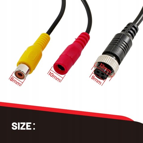 ADAPTER 4-PINOWY NA RCA (A/V) KABEL CINCH 35CM RED WOLF