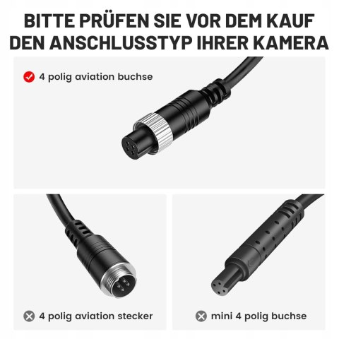 ADAPTER 4-PINOWY NA RCA (A/V) KABEL CINCH 35CM RED WOLF