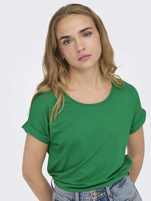 BLUZKA T-SHIRT GŁADKA DAMSKA TOP ONLY ONLMOSTER R. XS ZIELONA