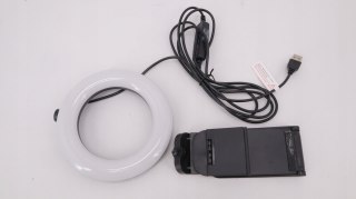 LAMPA PIERŚCIENIOWA USB LED DO LAPTOPA MONITORA 6'' ZACISK KLIPS