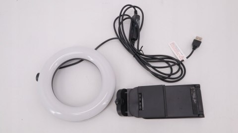 LAMPA PIERŚCIENIOWA USB LED DO LAPTOPA MONITORA 6'' ZACISK KLIPS