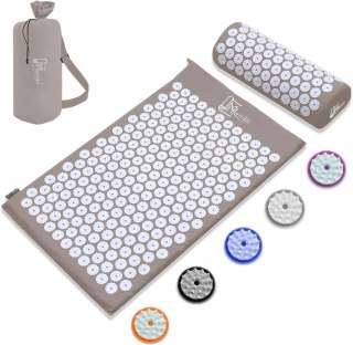 MATA DO AKUPRESURY MASAŻU ZDROWOTNA Z KOLCAMI AKUPRESURA ZESTAW Z PODUSZKĄ