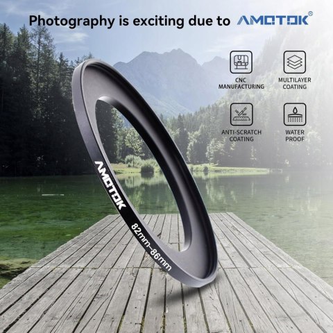 PIERŚCIEŃ REDUKCYJNY REDUKCJA FILTROWA 82-86MM STEP-UP ADAPTER AMOTOK