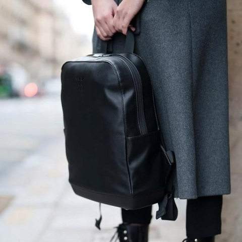 PLECAK BIZNESOWY NA LAPTOPA ELEGANCKI CZARNY WIZYTOWY WYGODNY MOLESKINE