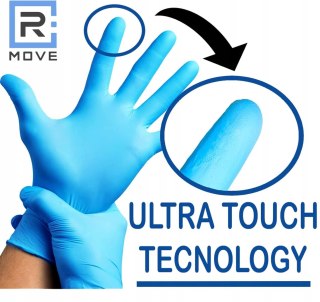 RĘKAWICE NITRYLOWE BEZPUDROWE 200 SZTUK RMOVE R. XS