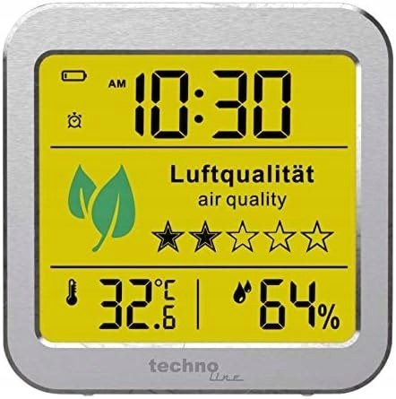 STACJA POGODY TERMOMETR HIGROMETR TECHNOLINE WL1020 JAKOŚĆ POWIETRZA CO2