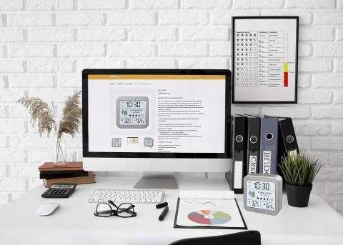 STACJA POGODY TERMOMETR HIGROMETR TECHNOLINE WL1020 JAKOŚĆ POWIETRZA CO2