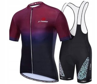 STRÓJ KOSZULKA SPODENKI MĘSKIE ROWEROWE NA ROWER SZELKI X-TIGER R. XL