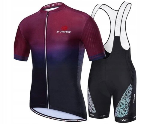 STRÓJ KOSZULKA SPODENKI MĘSKIE ROWEROWE NA ROWER SZELKI X-TIGER R. XL